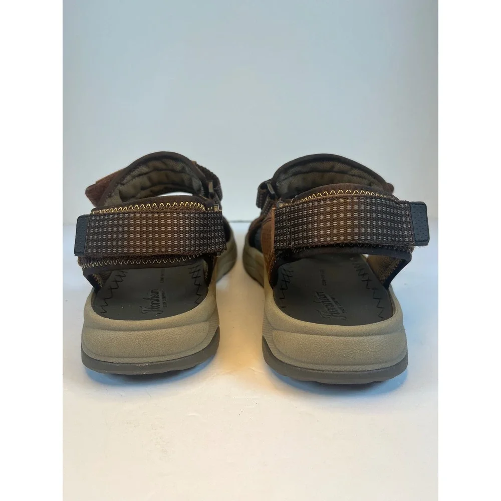 Florsheim Mens Brown Leather Sport Sandals Comfortech Flexsole Size 11M